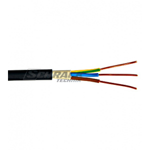 Inštalačný kábel CYKY-J 3x1,5 pre pevné uloženie, 