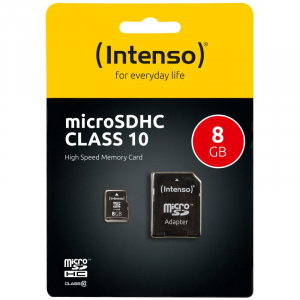 Micro SDHC Karta 8GB CL10 + Adaptér 