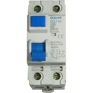 Chránič ID 240V/25A-30mA 1fázový na DIN lištu 