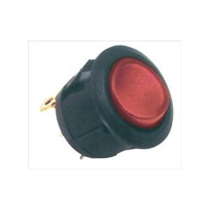 Vypínač kolískový OFF/ON 12V so žiarovkou/červený  